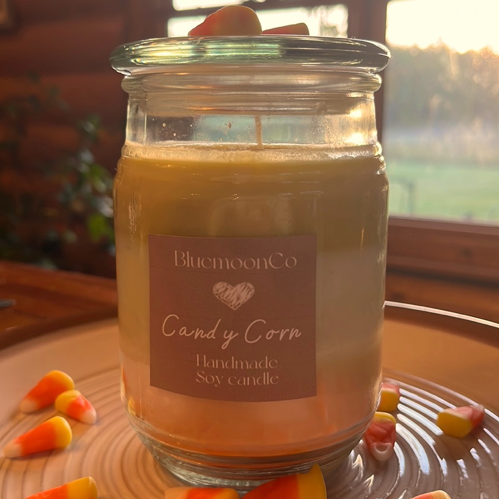 Candy corn Candle